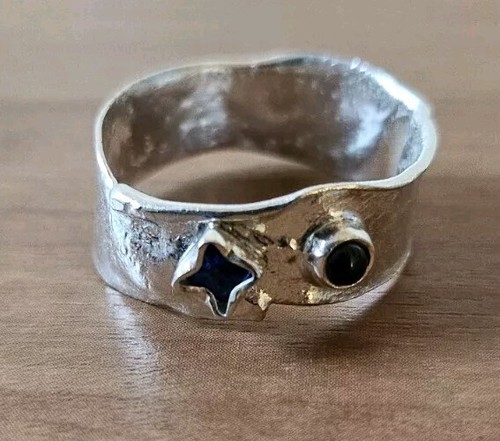 925 ring silber - silber, blau