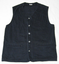 Vintage TWEANS Herren Biker Western Jeansweste dunkelblau L bis XL