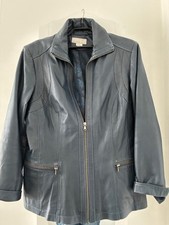 Echt Lederjacke, Blau, Größe