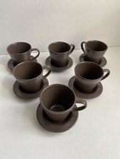 6 x IKEA Dinera Braun  13900 Kaffeetassen mit Untertassen