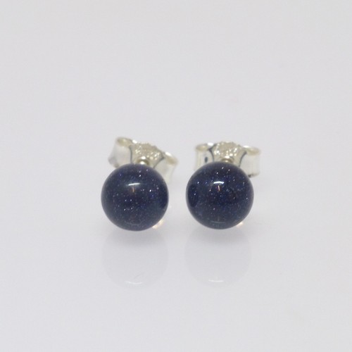 Ohrstecker blaufluss kugel 6mm - kugel,