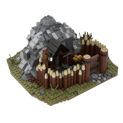 Medieval gold mine model - mine,