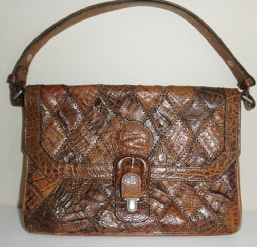 Wildkroko krokodilleder tasche - wildkroko,