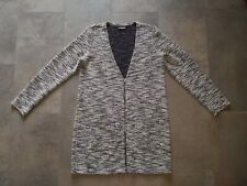 Street One Strickjacke weiß blau Boucle 40 L Jacke Cardigan Longstrickjacke 