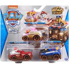 Paw Patrol True Metal 3er-Pack mit 3 Metall-Spielzeugautos von Skye, Chase und M