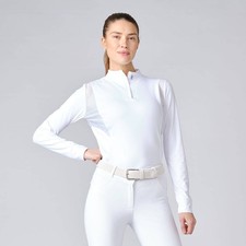 PS of Sweden White L Turniershirt Damen Madison Langarmshirt