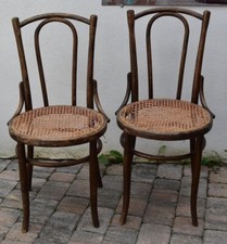 2 x Fischel Bugholz-Stuhl Bistrostuhl Designklassiker d.braun Sitzfläche defekt