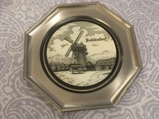 Mühle Suhlendorf Wandteller 8eckig, evtl. Zinnteller, Marke Engel ges.gesch.