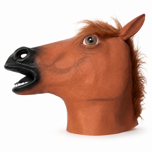 Pferdekopf maske mit mähne - pferdekopf-maske,