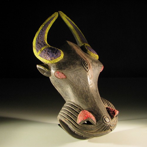 37247 büffel maske bamileke - 37247), büffel-maske