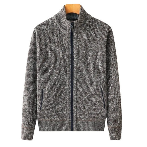 Verdickte fleece strickjacke - verdickte,