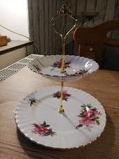 Etagere Tafelaufsatz ROYAL ALBERT BONE CHINA PRAIRIE ROSE