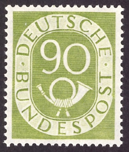 Brd pfg posthorn 1951 mit - 90,