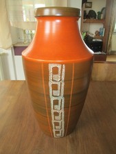 Vintage 70/80er Jahre Bodenvase Scheurich? braun beige Töne h 50 cm