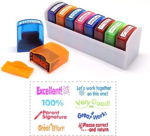8er lehrerstempel set - lehrerstempel,