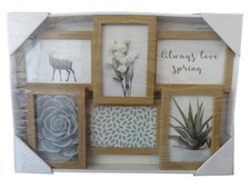 G. Wurm Fotorahmen Collage Modern Braun Holz Bild Rahmen Deko Natur