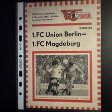 FDGB Pokal Union Berlin - 1. FC Magdeburg 2.11.1985