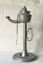 antike Zinn Lampe Öllampe