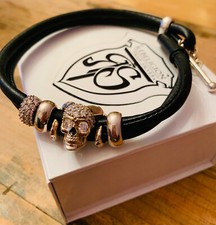 Rebeligion lederarmband double - lederarmband,