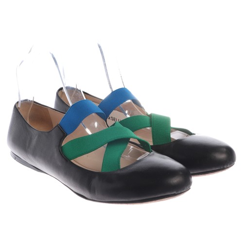 Ballerinas prada schwarz grün - ballerinas,