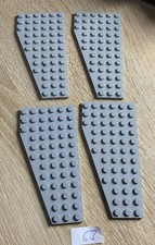 LEGO 4 Flügelplatten 6 x 12 Noppen, neuhellgrau, 30356