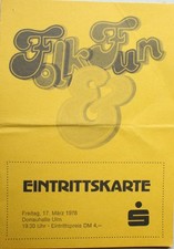 Eintrittskarte 1978: Schubert