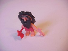 Steinzeitmensch in rot mit Axt- aus Flachsteckfiguren Steinzeitmenschen EU 1991