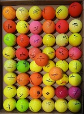 50 Bunte Farbige gebrauchte Golfbälle