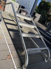 Hochwertige Poolleiter Einbauleiter Schwimmbad Leiter Pool Treppe  Edelstahl