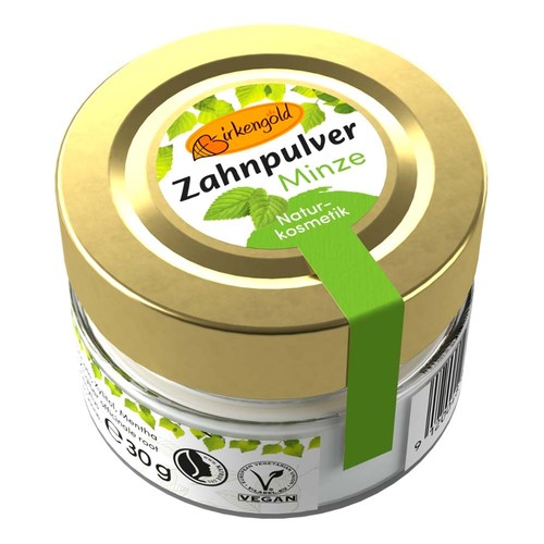 Zahnpulver minze glas 30g - -,