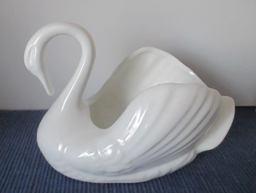 Schwan figur schale keramik - schwan,