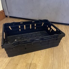 35 Liter SCHWARZ Schwerlast Stapel Nest Ballen Schaukel Bar Container Kiste