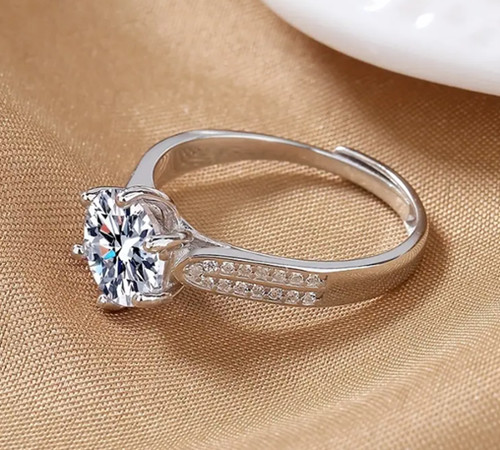 Eleganter ring moissanit 925 - eleganter,