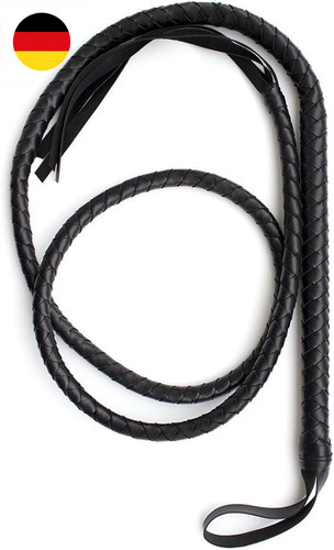 Schwarze echtlederpeitsche - schwarze,