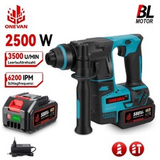 2 Modi Akku Bohrhammer Elektro Bohrmaschine Schlagbohrmaschine mit 1 Batterie