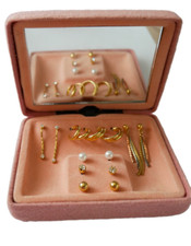 Pierre Cardin Damen Schmuck Set  7 x Ohrstecker Creolen Perlen vergoldet wie NEU