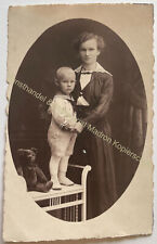 orig. Foto AK Mutter Kind um 1910 Lublinitz Schlesien Lubin 