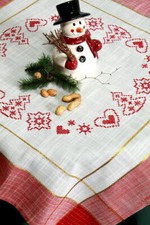 handgestickte Weihnachtsdecke