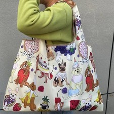 ❤️ XXL Cottage Tasche Hund Einkaufstasche Faltbar 53 x 66 cm Geschenk Mutter Oma