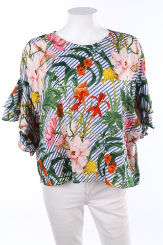Zara volant bluse - volant-bluse, print