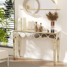 Luxus Konsolentisch verspiegelt Gold Flurtisch Eingangstisch Modern Sofatisch