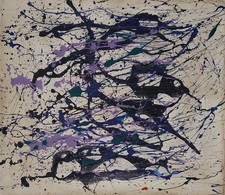 Pollock signiertes abstraktes