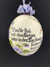 Bemaltes Straussenei , Osterdekoration etwa 12x13cm