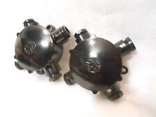 Bakelit  Abzweig Verteiler Dose Aufputz schwarz Steckdose Schalter 4Abgänge