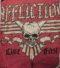 Affliction red skull cross - affliction,,