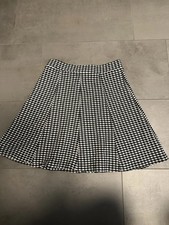 EDC Esprit Jersey-Rock Gr. M Schwarz-Weiß Seitenstreifen Stretch Kariert