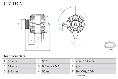 Bosch 0986080800 generator - bosch,