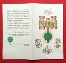 Prospekt rodenstock 1940 - prospekt,