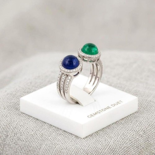 Emerald saphir diamant 18k - emerald,