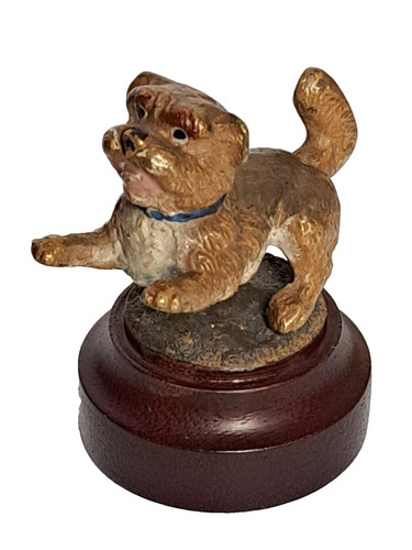 Wiener bronze hund mit - bronze,